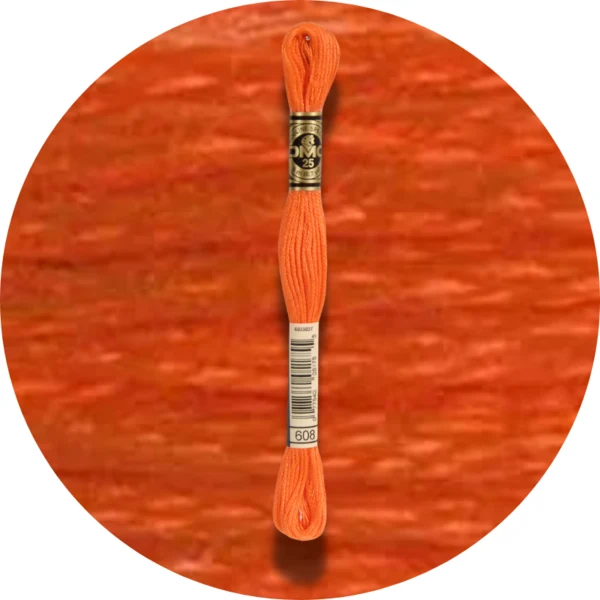 DMC Mouliné Spécial 25 Broderigarn, Ensfarvet, Røde/Gule/Orange nuancer